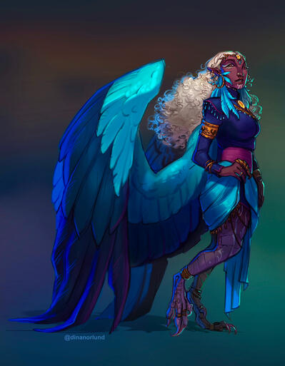 Complex character + large wings: $450